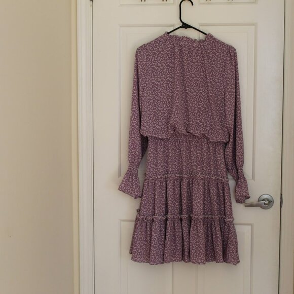 Ellen Tracy Women’s Small Pastel Floral Ruffle Tiered Dress Whimsical Fair - Picture 4 of 10